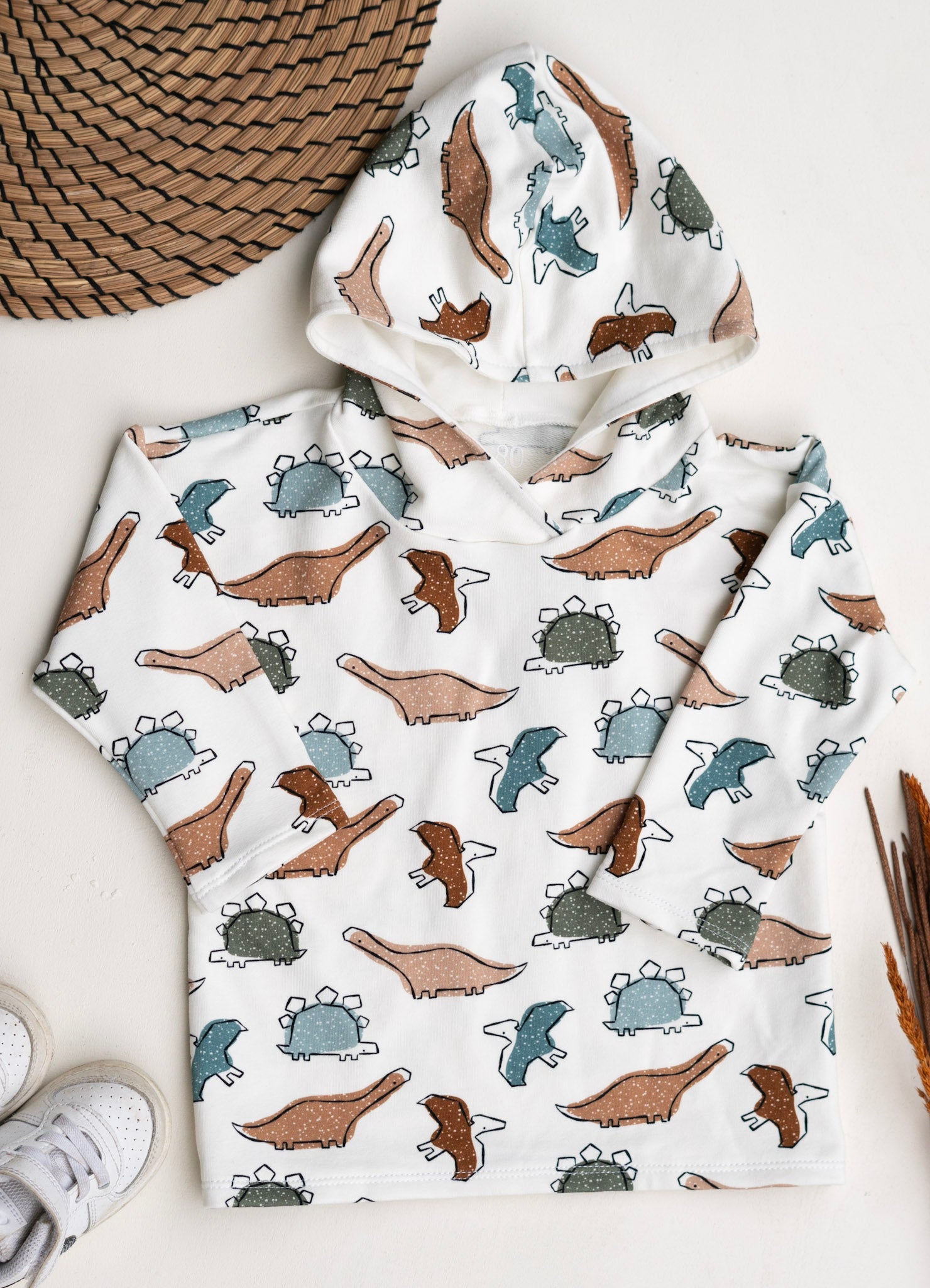 Langarmshirt mit Dinomotiv Grösse 80