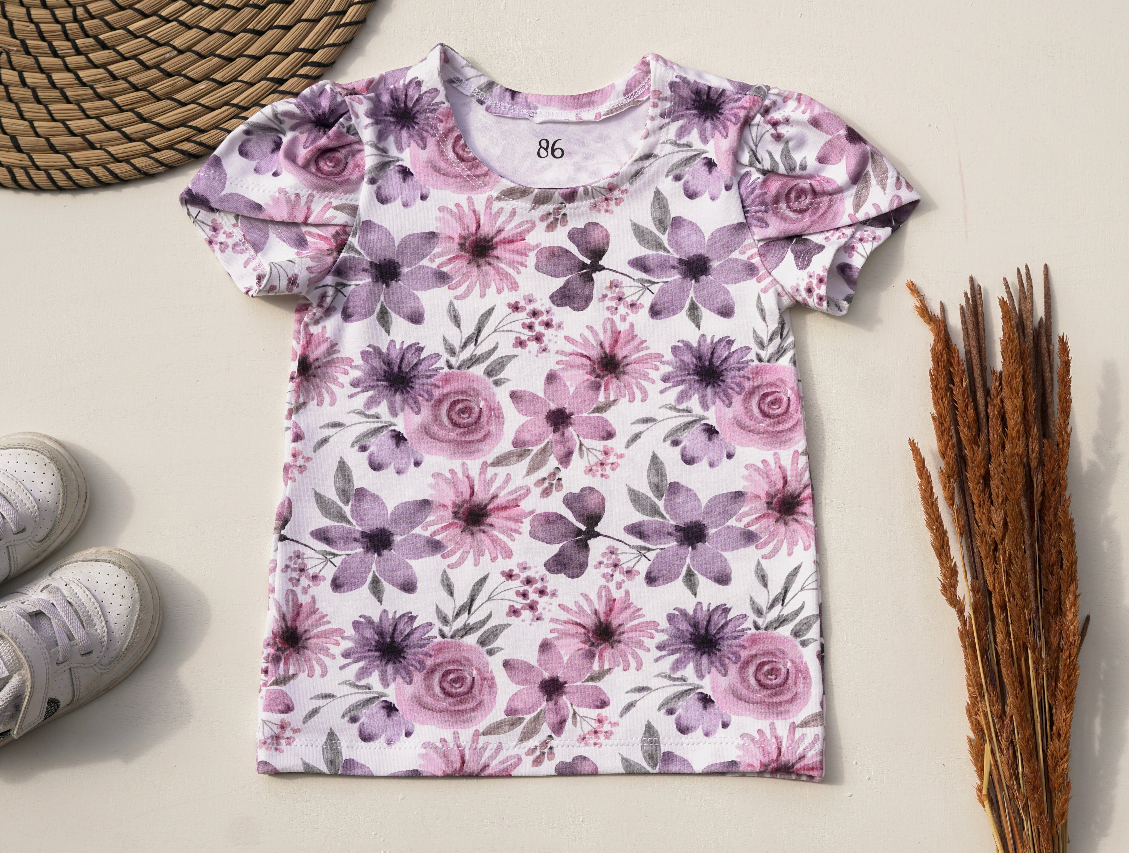 Sommershirt mit Tulpenärmel in Wunschgrösse und Farbe