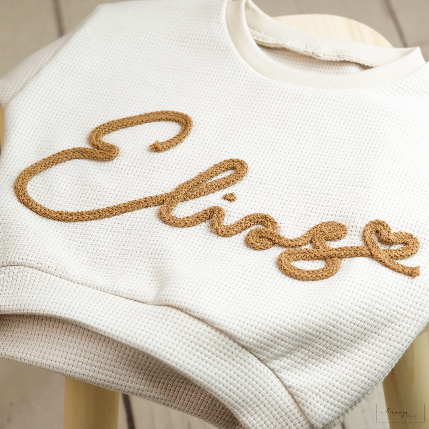 personalisierter Oversize Sweater mit Kordelschriftzug
