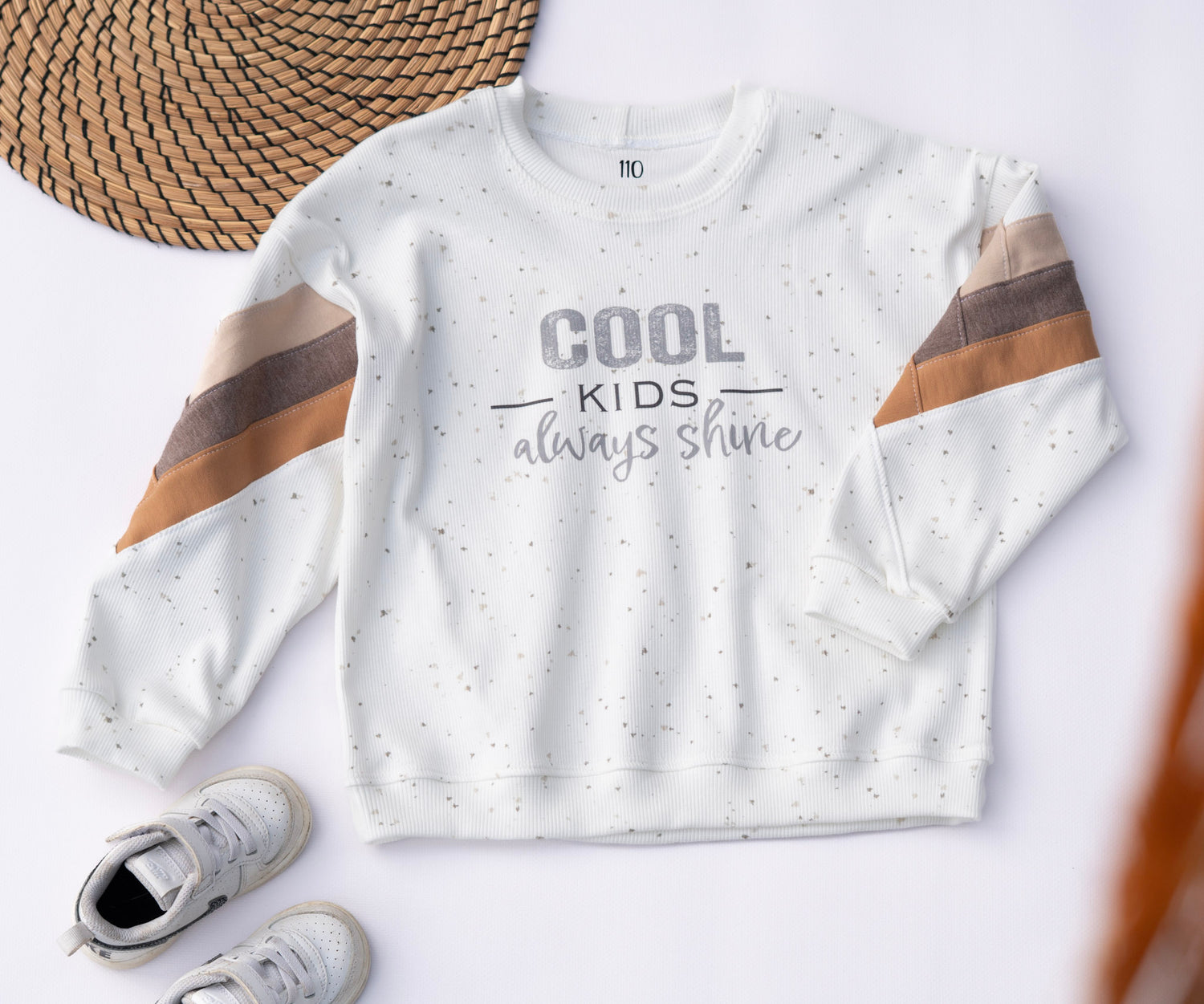 Oversize Sweater mit Statement Bügelbild Grösse 110